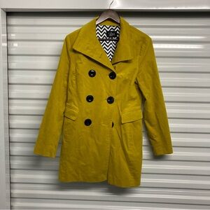 Luii Mustard Double-Breasted Trench Coat